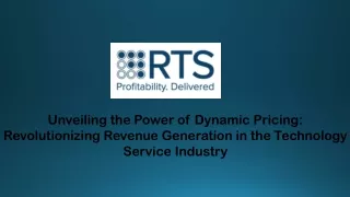unveiling the power of dynamic pricing