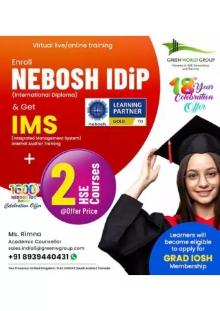 Unlocking the  Advantages of Nebosh I dip Course in Pondichery
