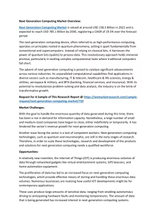 next generation computing market overview