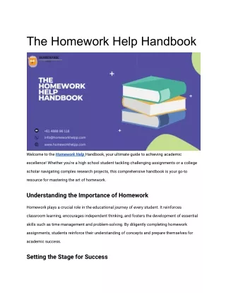 The Homework Help Handbook (1)