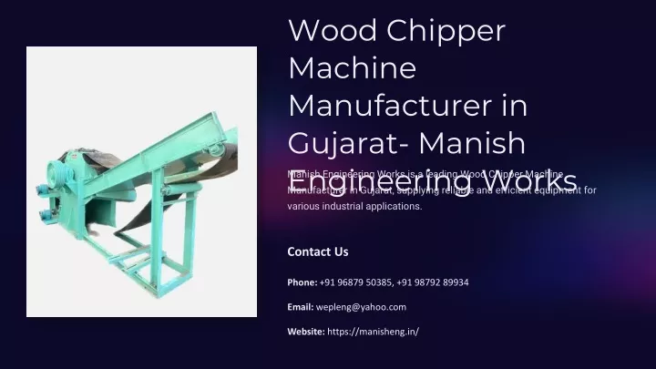 wood chipper machine manufacturer in gujarat