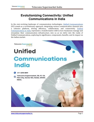 Unified Communications India