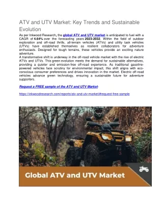 ATV and UTV Market: Key Trends and Sustainable Evolution