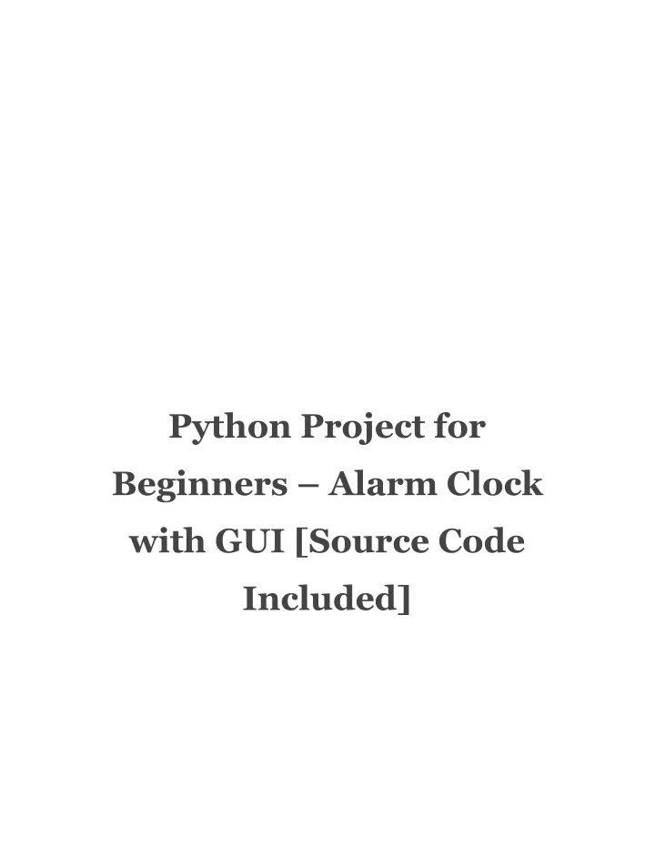 python project for