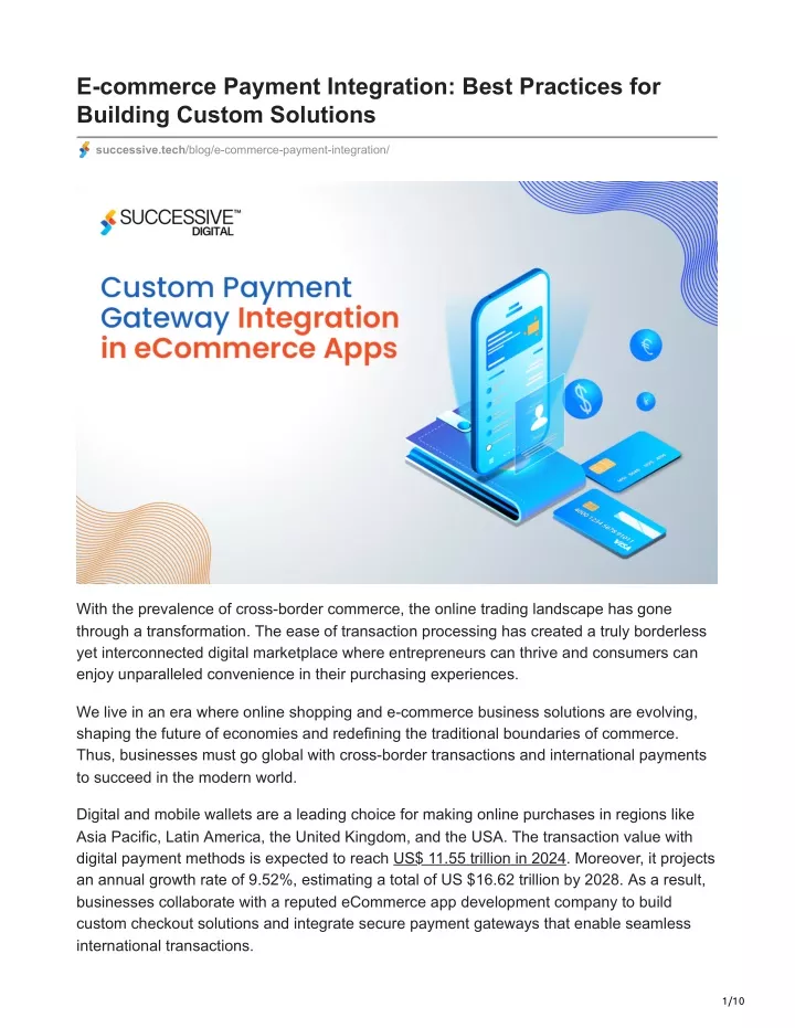 e commerce payment integration best practices