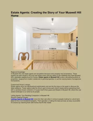 estate agents creating the story of your muswell