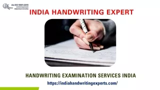 Handwriting Examination Services India – India Handwriting Expert