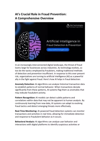 ai s crucial role in fraud prevention