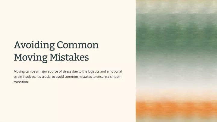 avoiding common moving mistakes