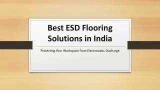 best esd flooring solutions in india