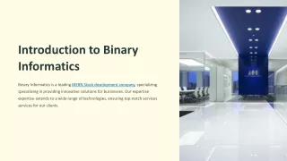 introduction to binary informatics