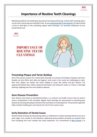 Importance of Routine Teeth Cleanings
