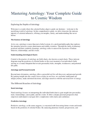Mastering Astrology (1)