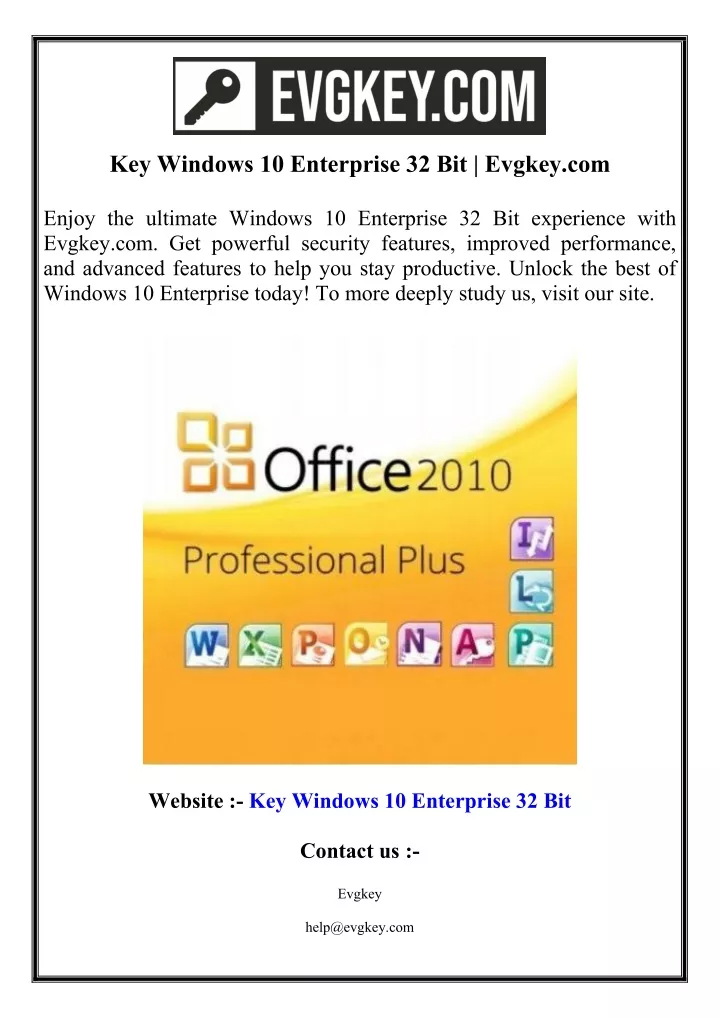 key windows 10 enterprise 32 bit evgkey com