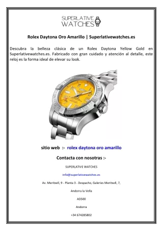 rolex daytona oro amarillo superlativewatches es