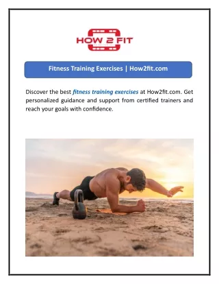 fitness training exercises how2fit com