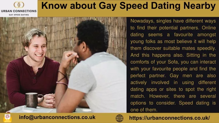know about gay speed dating nearby
