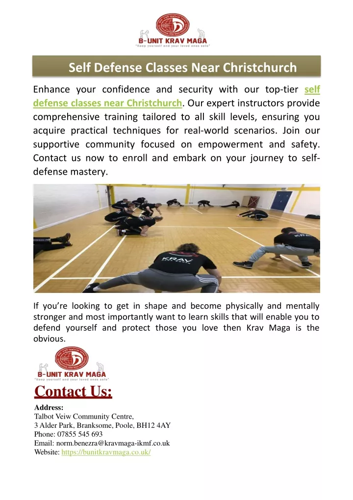 self defense classes near christchurch