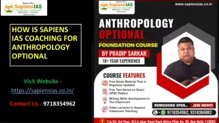 How is Sapiens IAS Coaching for Anthropology Optional