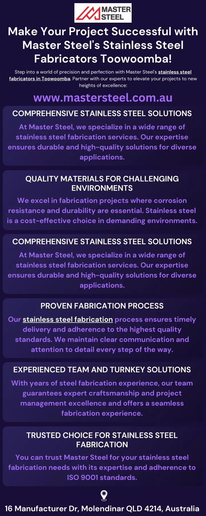 make your project successful with master steel