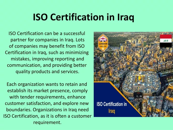 iso certification in iraq