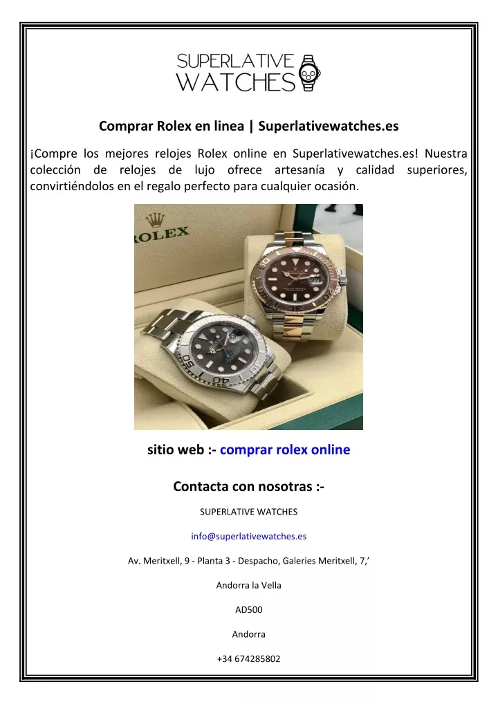 comprar rolex en linea superlativewatches es