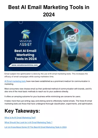 Best AI Email Marketing Tools in 2024