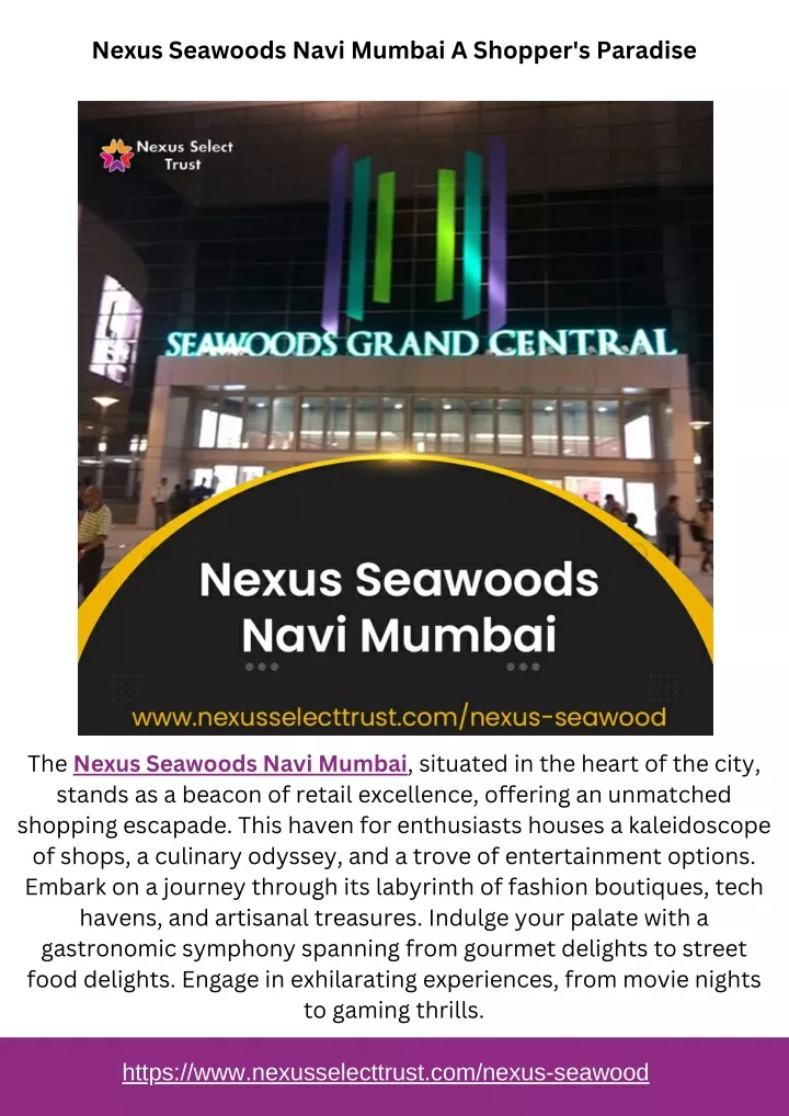 nexus seawoods navi mumbai a shopper s paradise
