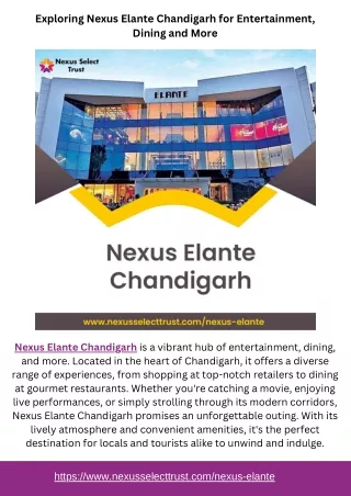 exploring nexus elante chandigarh