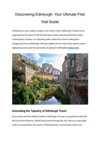 Discovering Edinburgh_ Your Ultimate First Visit Guide