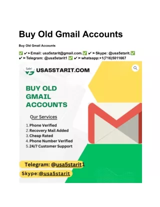buy old gmail accounts