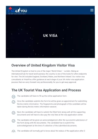 United Kingdom Visitor Visa Consultant