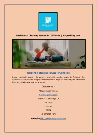 residential cleaning service in california