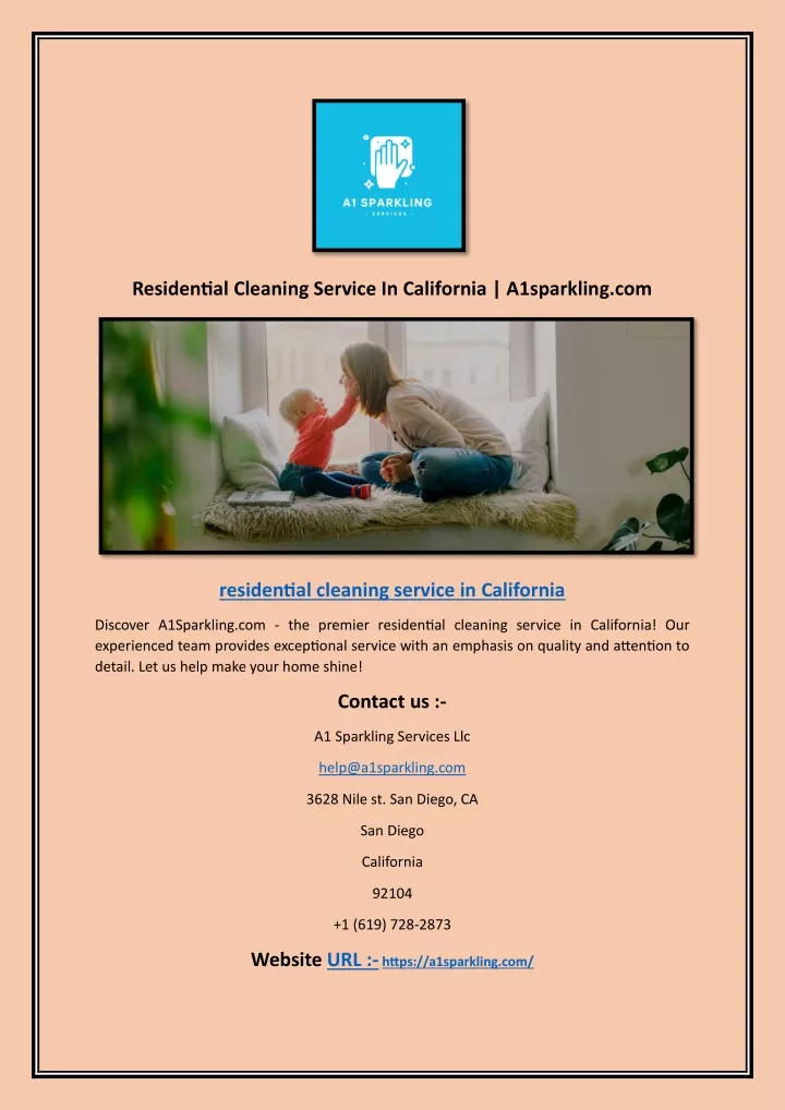 residential cleaning service in california