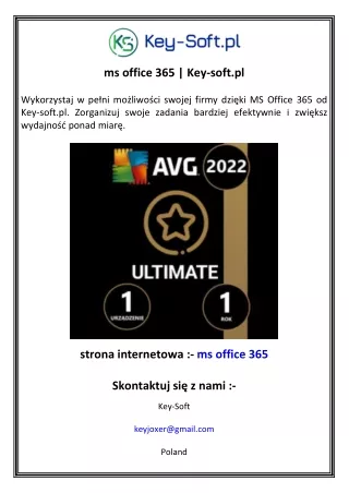 ms office 365 key soft pl