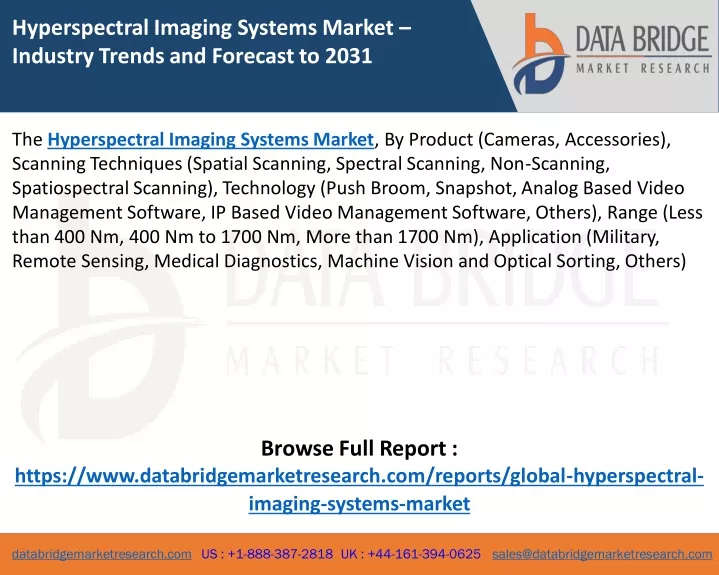 hyperspectral imaging systems market industry