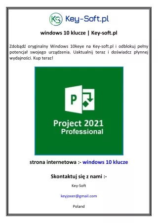 windows 10 klucze key soft pl