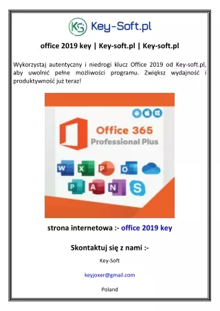 office 2019 key key soft pl key soft pl