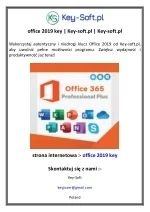 office 2019 key  Key-soft.pl   Key-soft.pl - slide 1