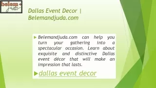 Dallas Event Decor | Belemandjuda.com