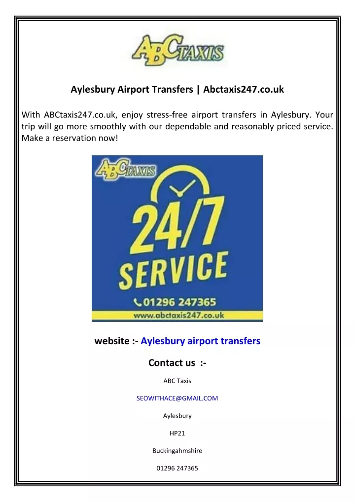 aylesbury airport transfers abctaxis247 co uk