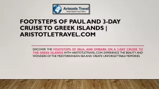 Paul’s Missionary Journey In Greece | Aristotletravel.com