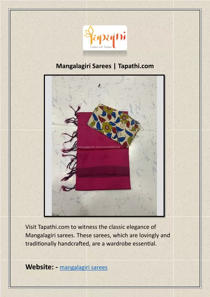 mangalagiri sarees tapathi com