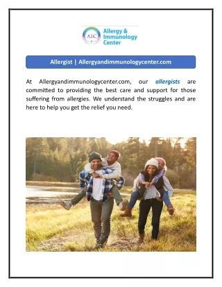Allergist  Allergyandimmunologycenter.com