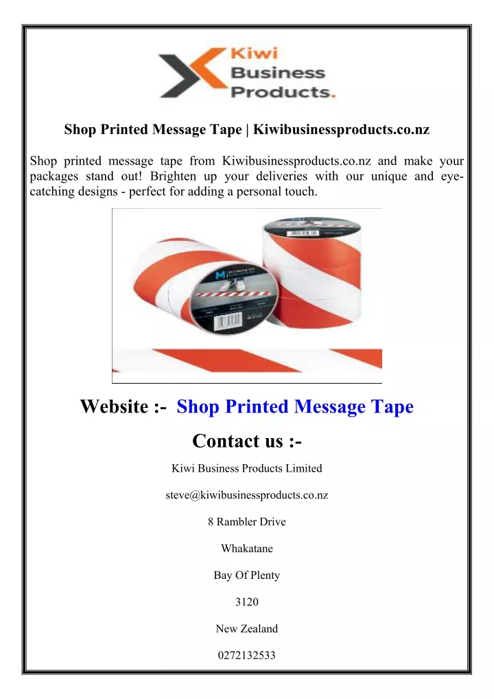 shop printed message tape kiwibusinessproducts