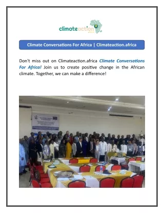 Climate Conversations For Africa  Climateaction.africa