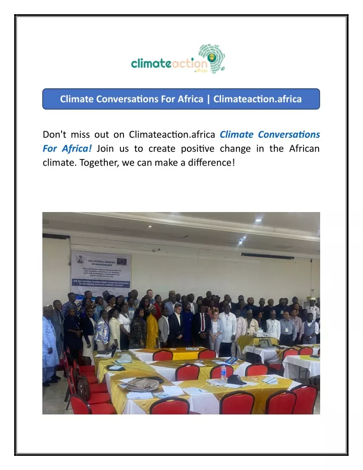 climate conversations for africa climateaction