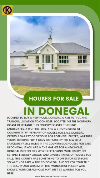 Houses For Sale  in Donegal