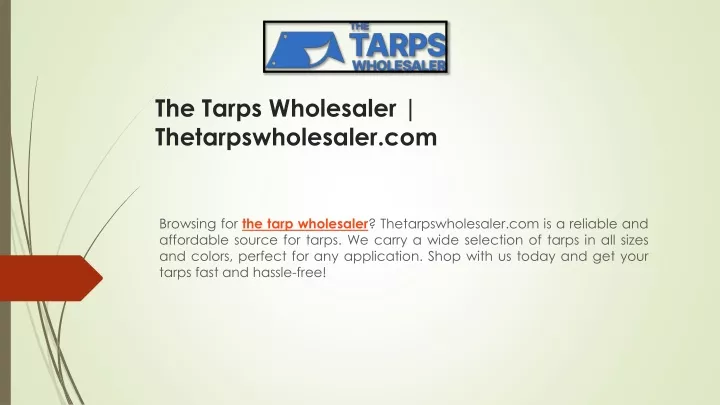 the tarps wholesaler thetarpswholesaler com