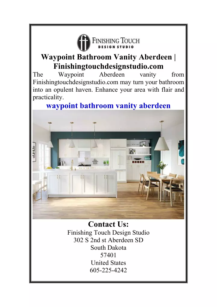 waypoint bathroom vanity aberdeen